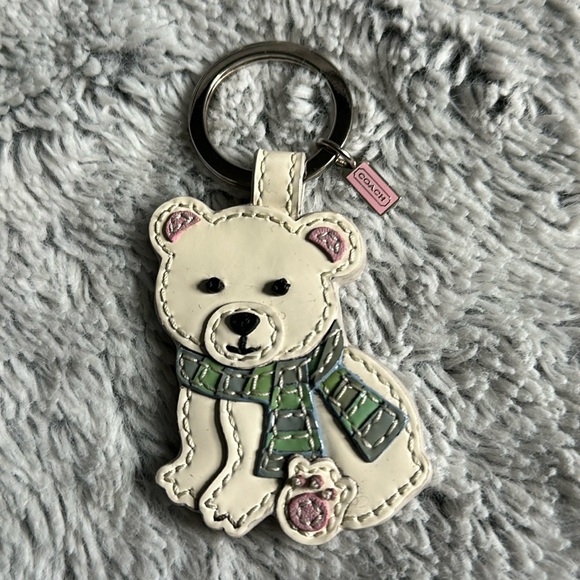 Coach Accessories - Coach Polar Bear Cub w/Scarf Keychain HTF